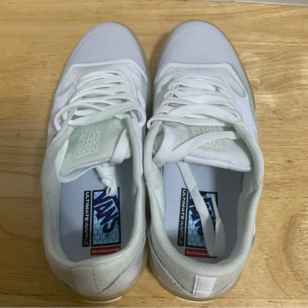 🔥Vans Men's Translucent EVDNT Ultimate Soft Waffle Skate Shoes White Size 6.5🔥